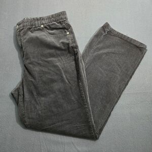 Erika Corduroy Jeans Women 14 Gray High Rise Straight Leg Daria